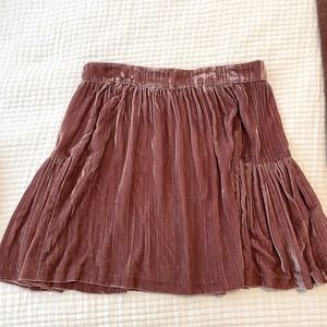 Madewell Dusty Rose Velvet Skirt